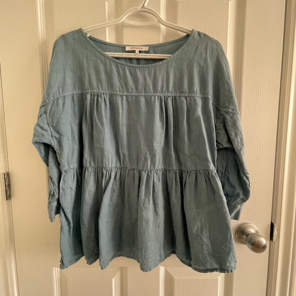 Frame Denim Women's Blue Top Sz S